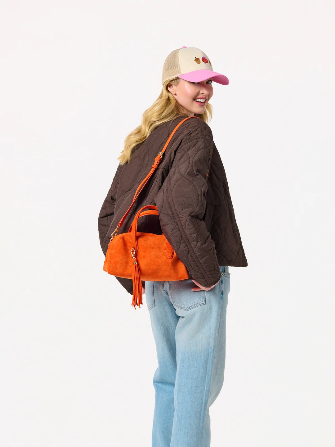 Kylie Mini Bowler Bag Orange