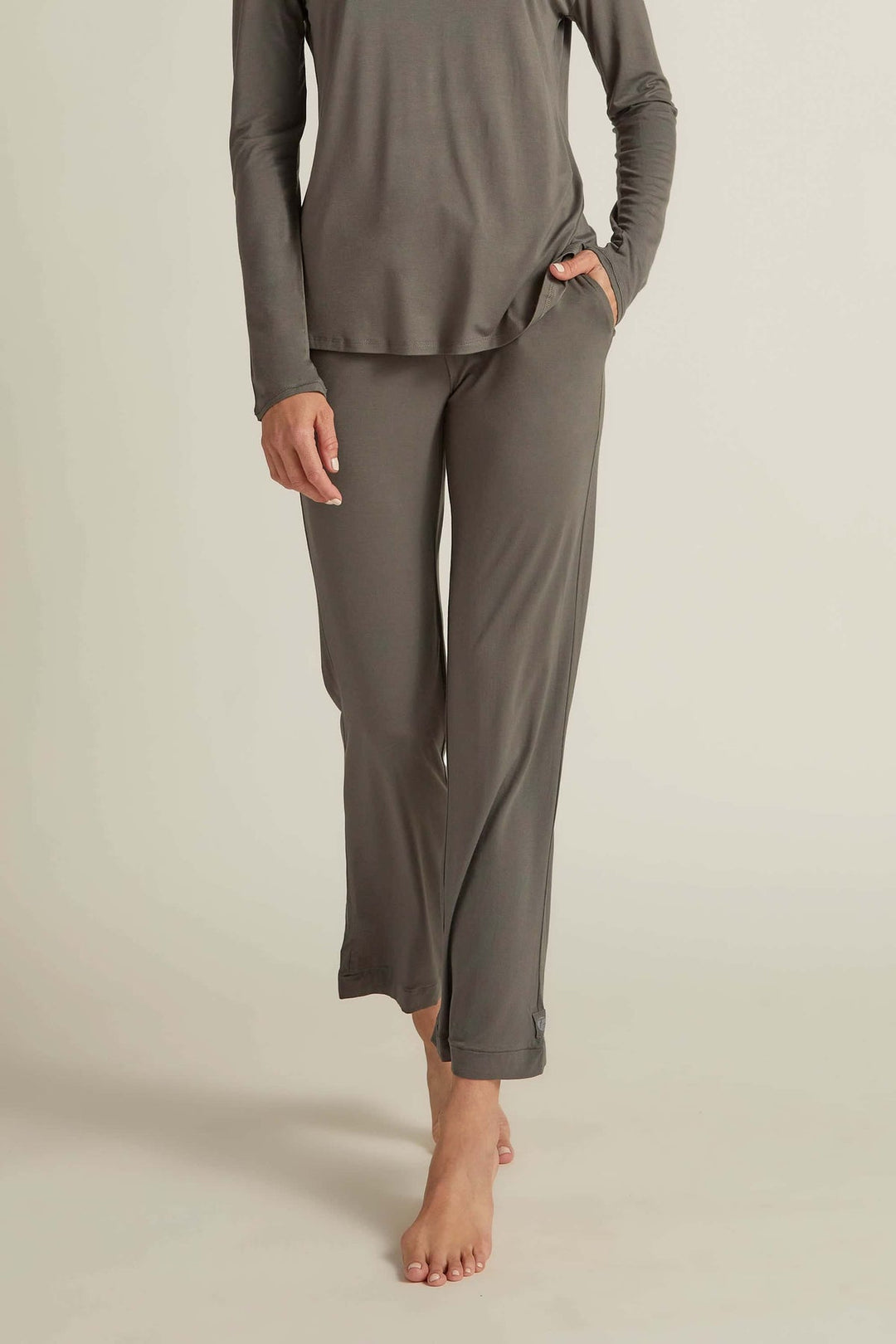 Faceplant Dreams Long Lounge Pants-Earl Grey