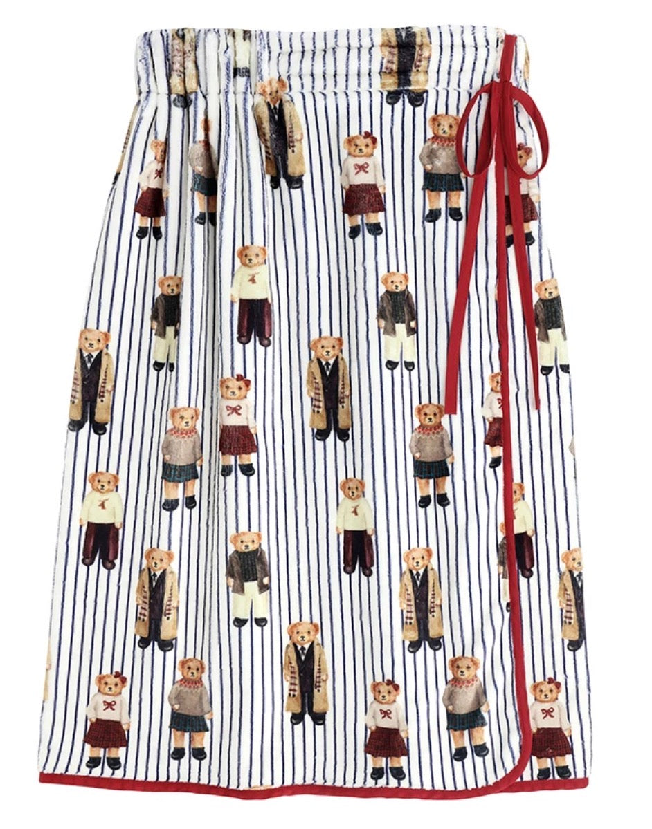 Blue Stripes &amp; Bears Spa Wrap