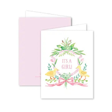 It's a Girl Duckling Card*