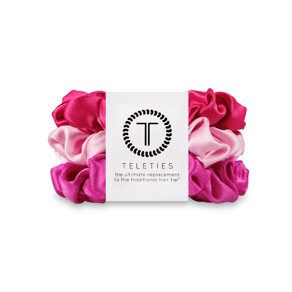 Teleties Large Silk Scrunchie Rosé All Day