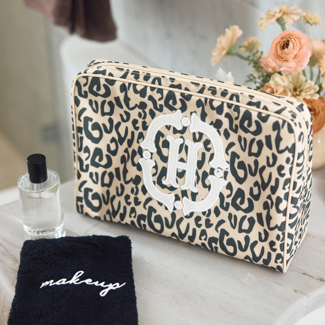 Large Patterned Toiletry Bag | Leopard