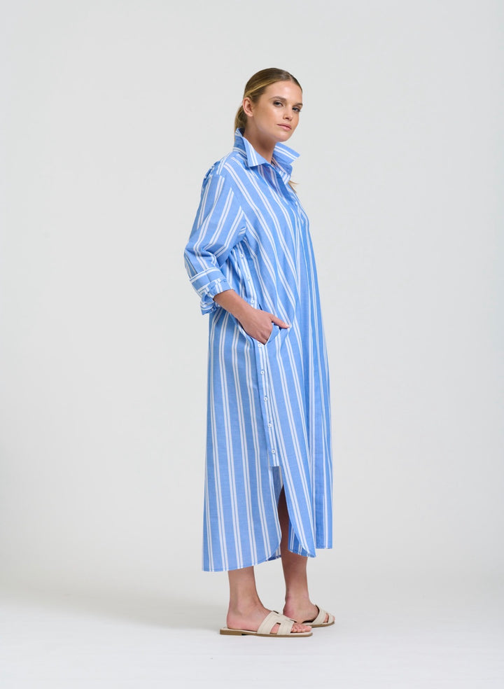 Button Longline Shirtdress