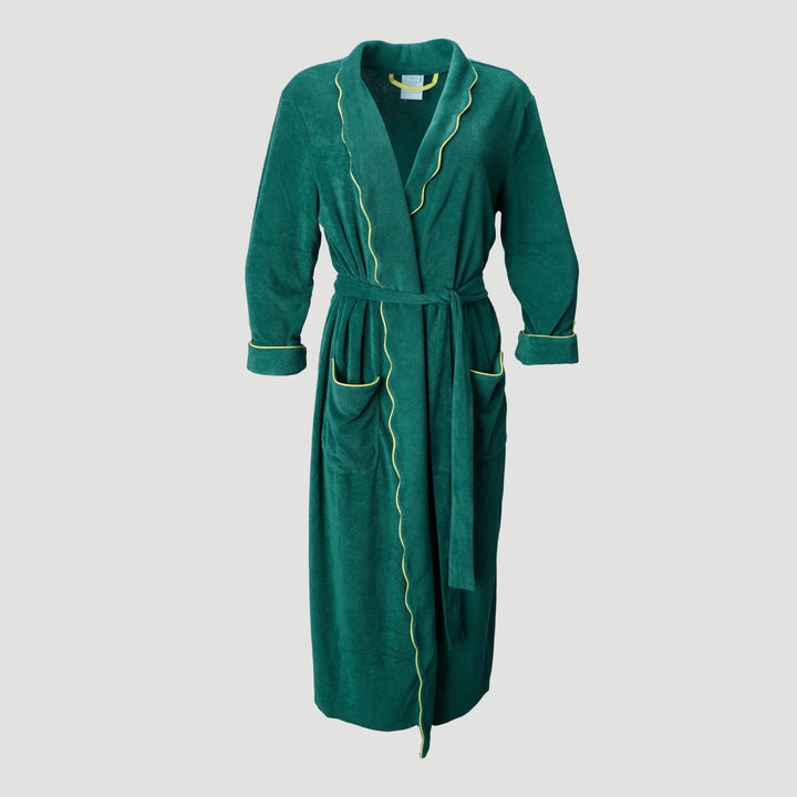 Women’s Long Scallop Lightweight Robe | Emerald