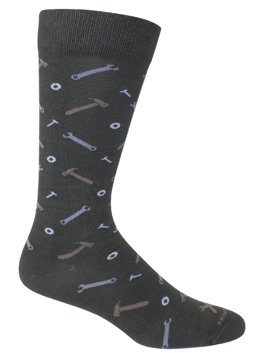 Brown Dog Socks | "UT" Tool Time - Sage