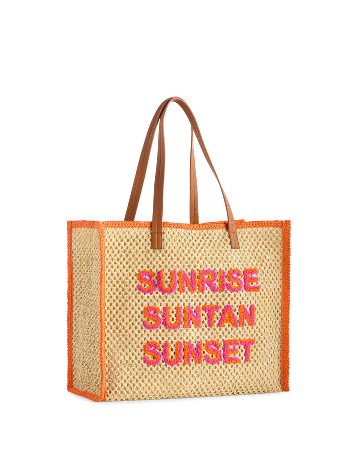"Sunrise Suntan Sunset" Tote, Natural