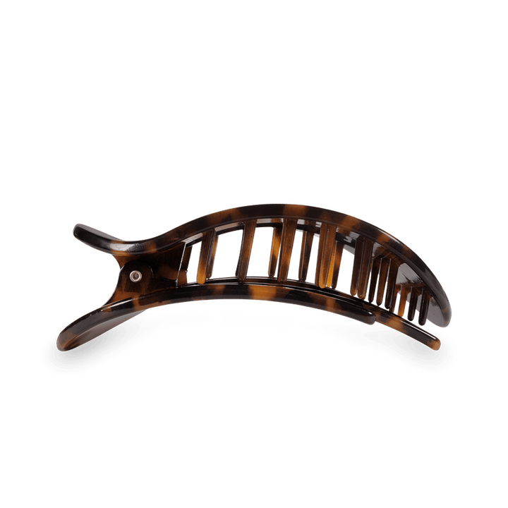 Tortoise Medium Flat Round Hair Clip