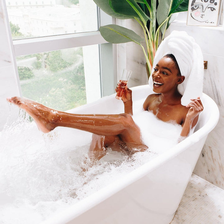Signature Bath Towel | White on White