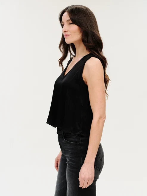 Rossa | Satin Tank Black