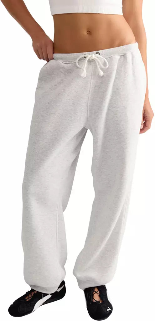 Final Call Jogger in White Heather Grey