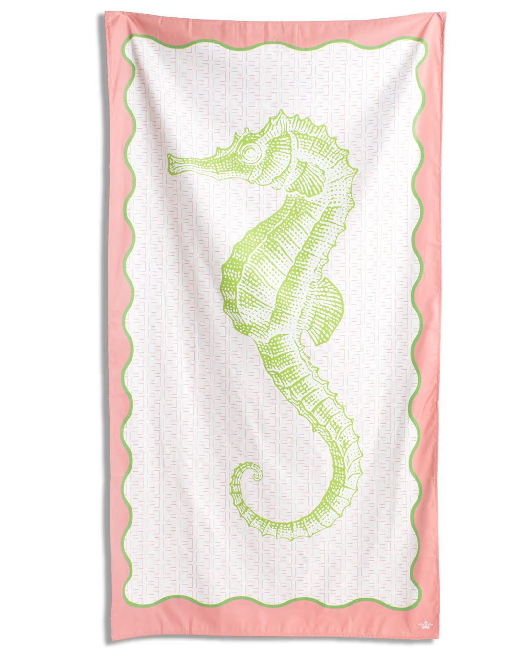 The Royal Standard Seahorse Giant Beach Towel | Pink/Green/White