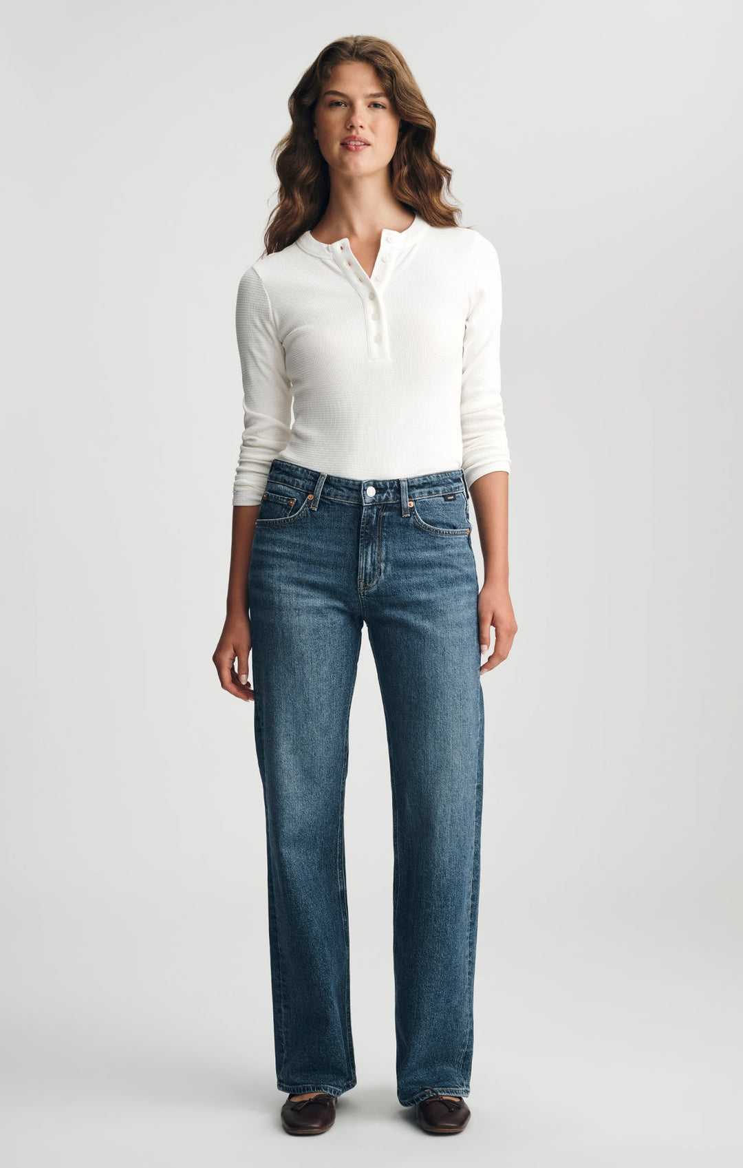 Taylor Dark Brushed Jeans | Classic Blue