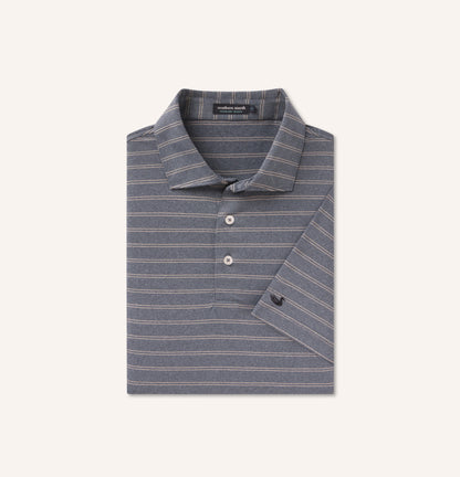 Newcastle Stripe Featherlight Polo- Washed Lunar