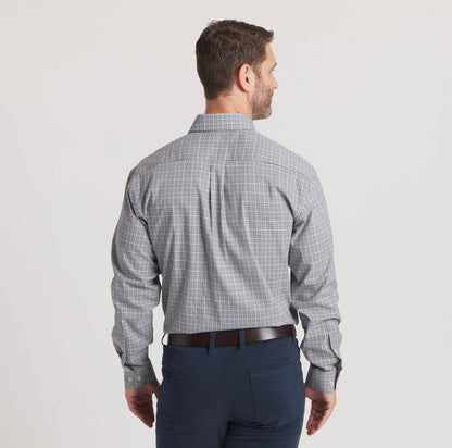 Dyer Performance Gingham Dress Shirt / Navy & Dark Green