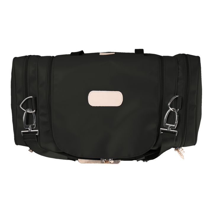 Jon Hart Medium Square Duffle | Black Coated Canvas