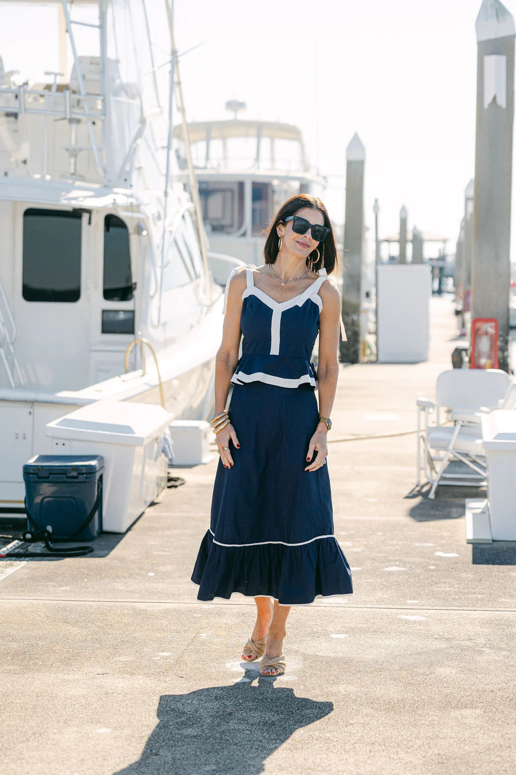 Addie Top, Solid Navy