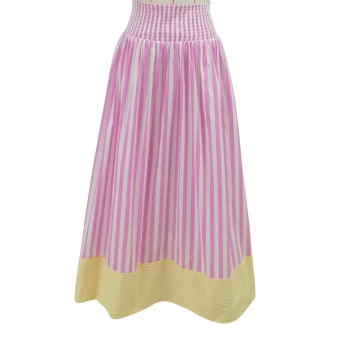 Sutton Stripe Skirt Pink