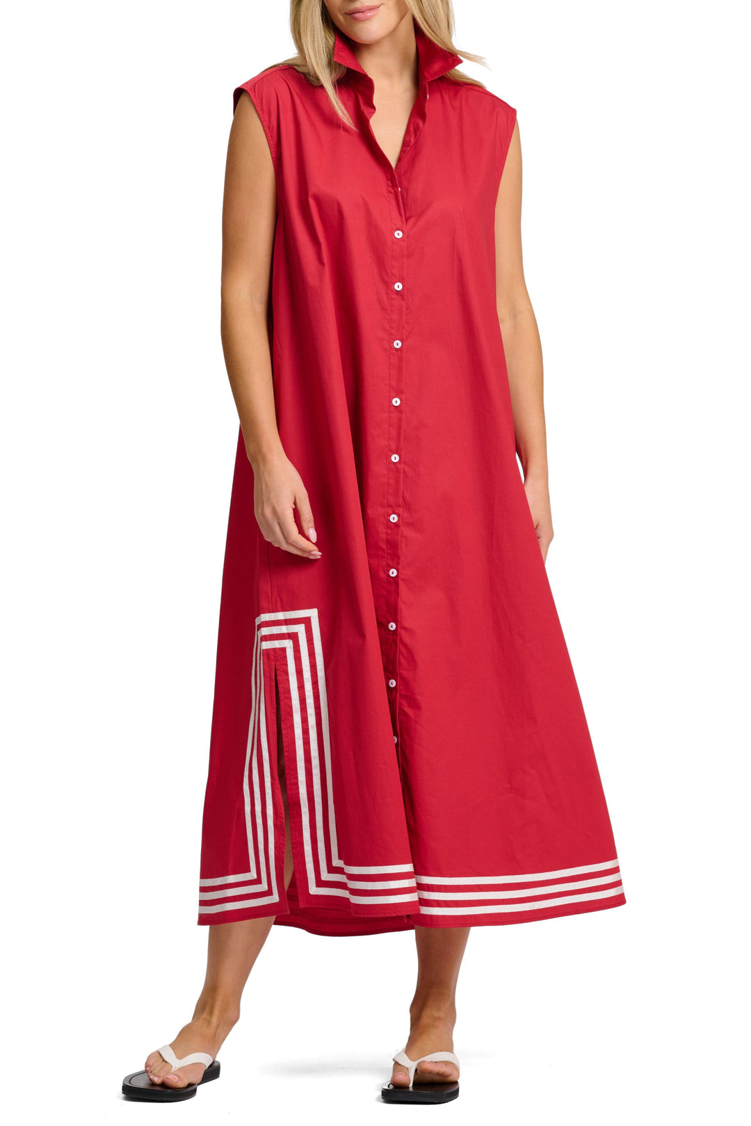 Cassie Long Shift Dress | Red