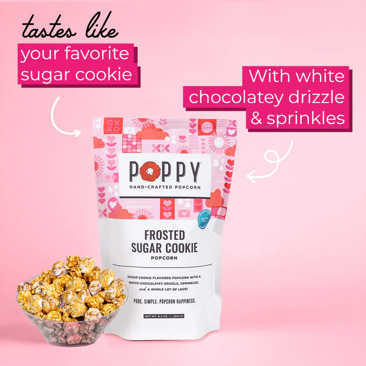 Frosted Sugar Cookie Popcorn