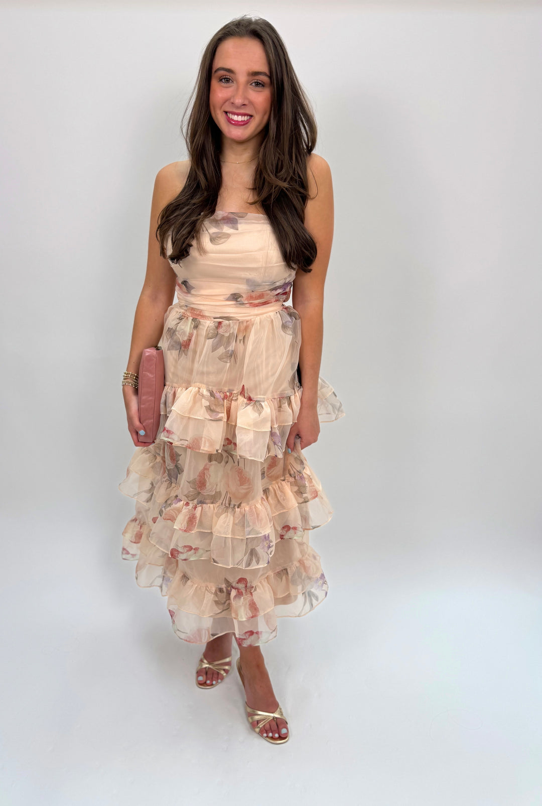 Marigold Tiered Strapless Dress