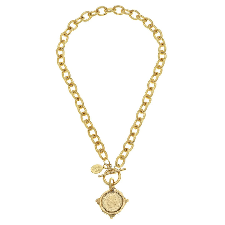 Coin Toggle Necklace Susan Shaw 