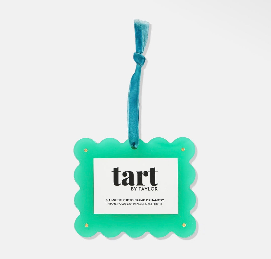 Tart by Taylor Aqua Green Frame Ornament 