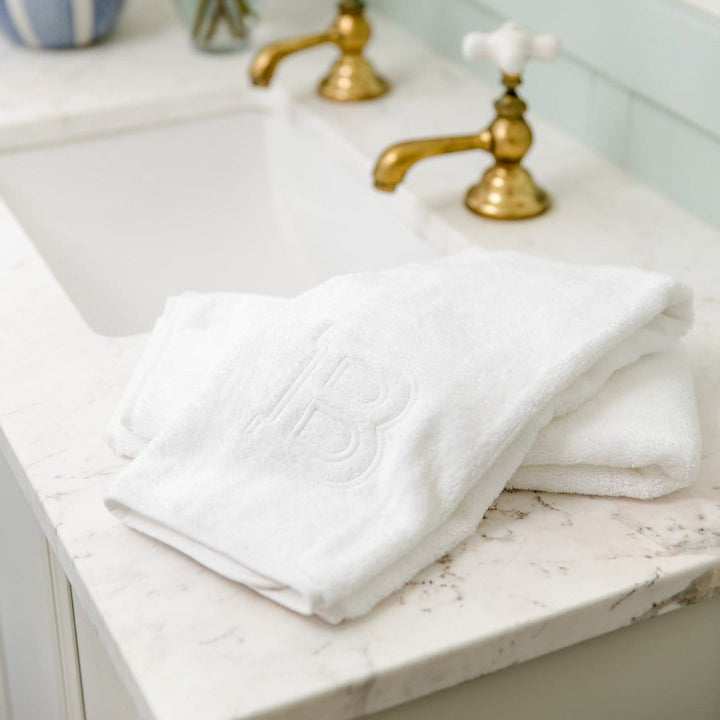 Signature Hand Towel | White on White