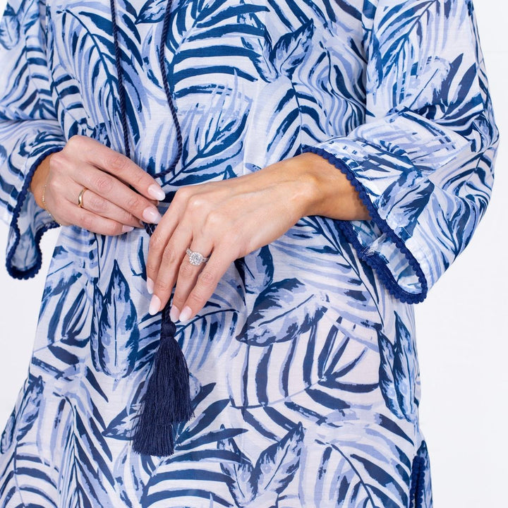 Tamarindo Cover-Up | White/Royal