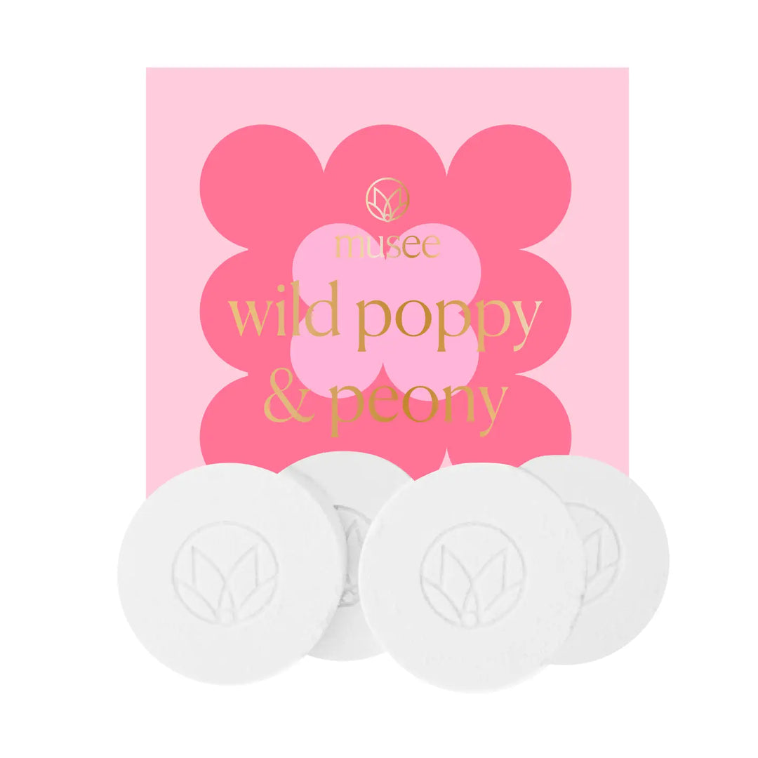 Wild poppy & peony shower steamers 