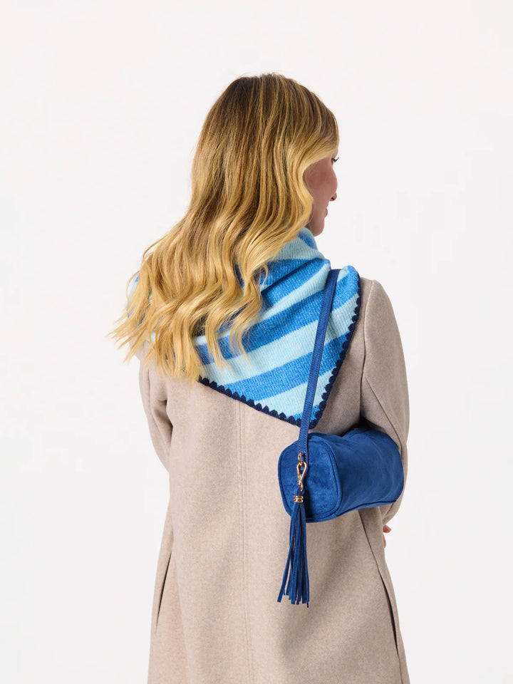 Kylie Barrel Shoulder Bag Blue