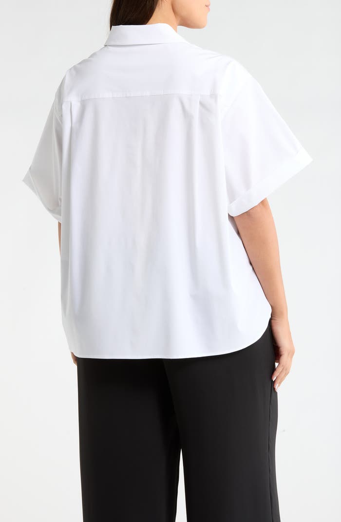 Corinna Oversized Cropped Shirt | White