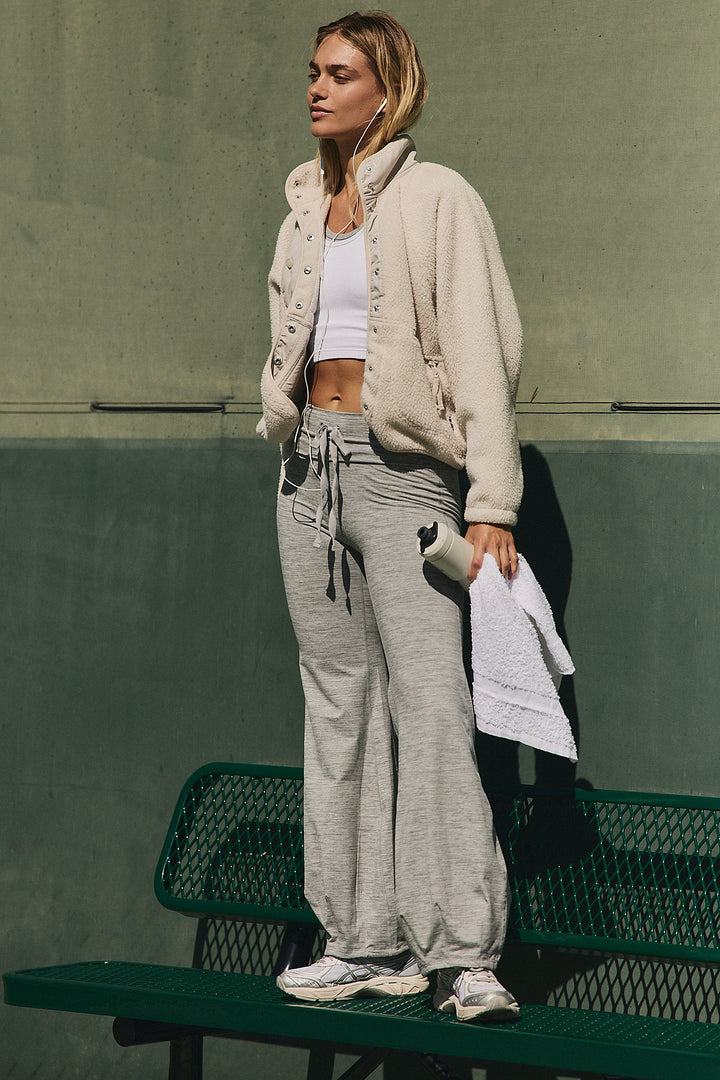 Free People Quick Step Heather Pant in Heather Grey