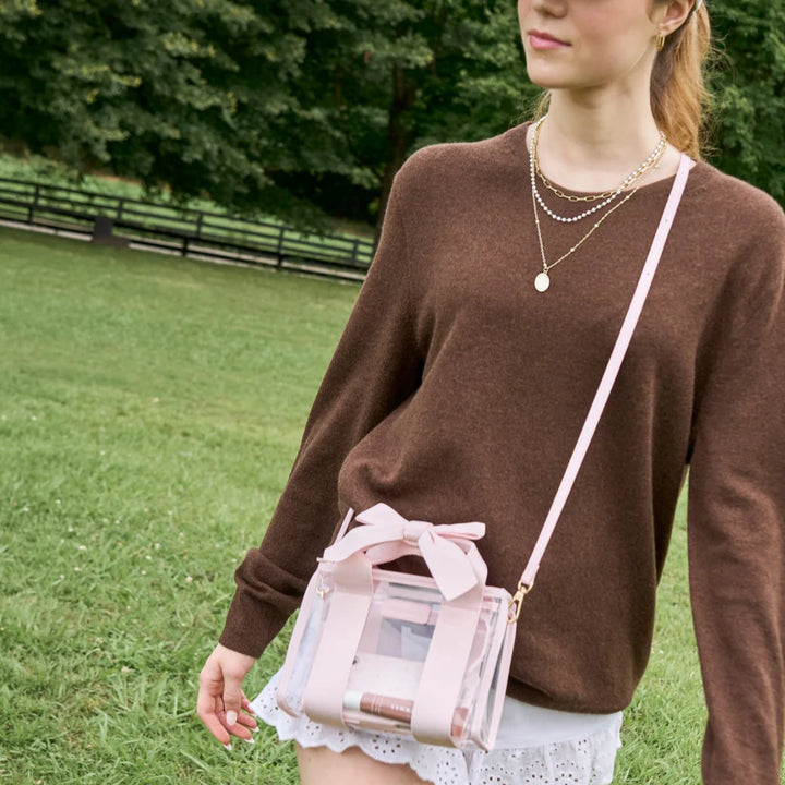 Stadium Tote with Strap | Ballet Pink Bow