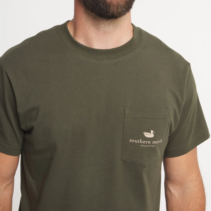 Retro Camo Tee | Dark Olive