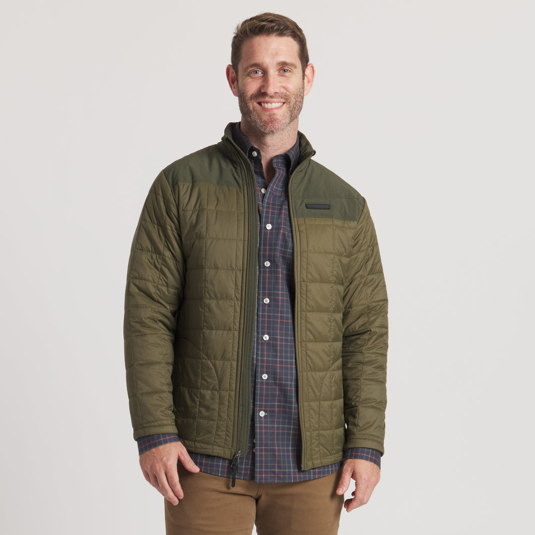 Southern Marsh Falcon Hill Quilted Jacket / Dark Olive