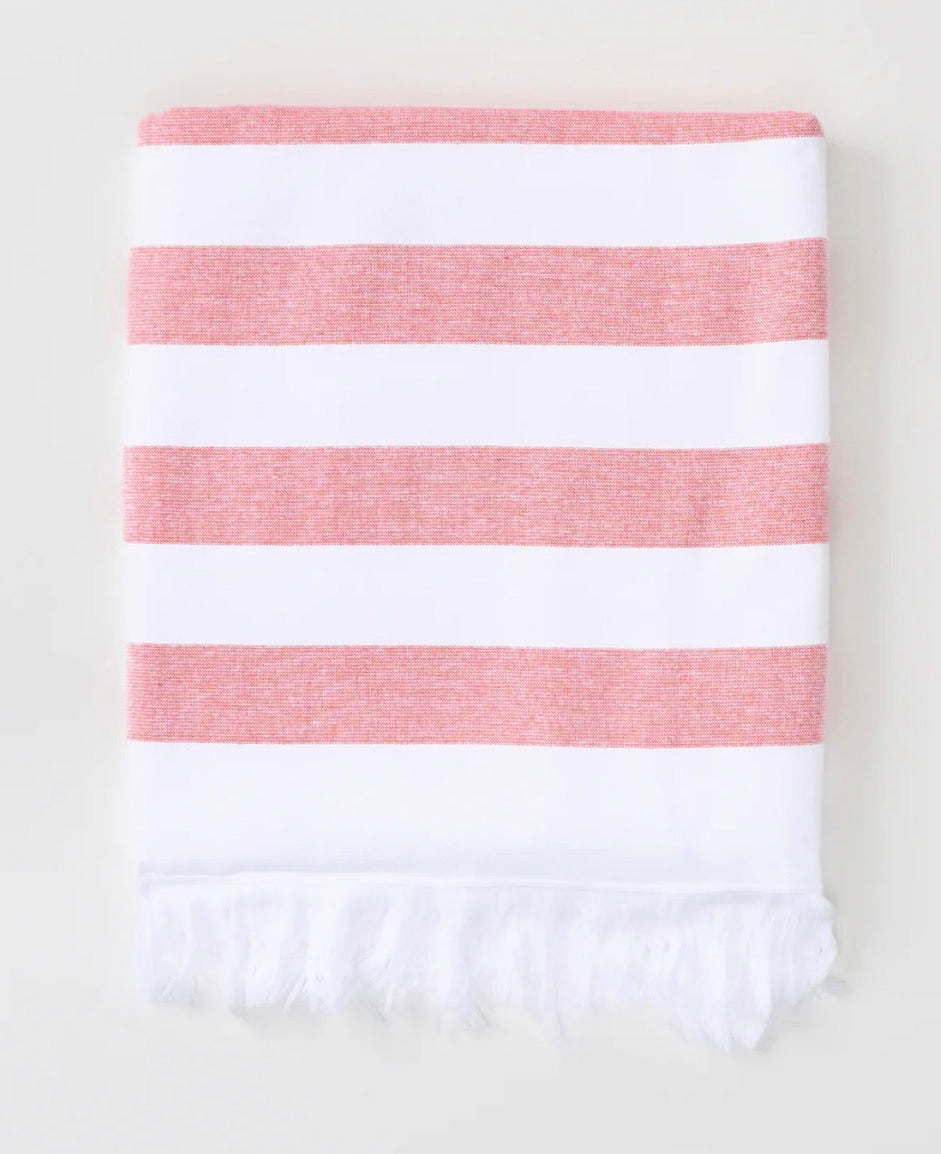 Weezie Turkish Towel Nantucket Red Stripe