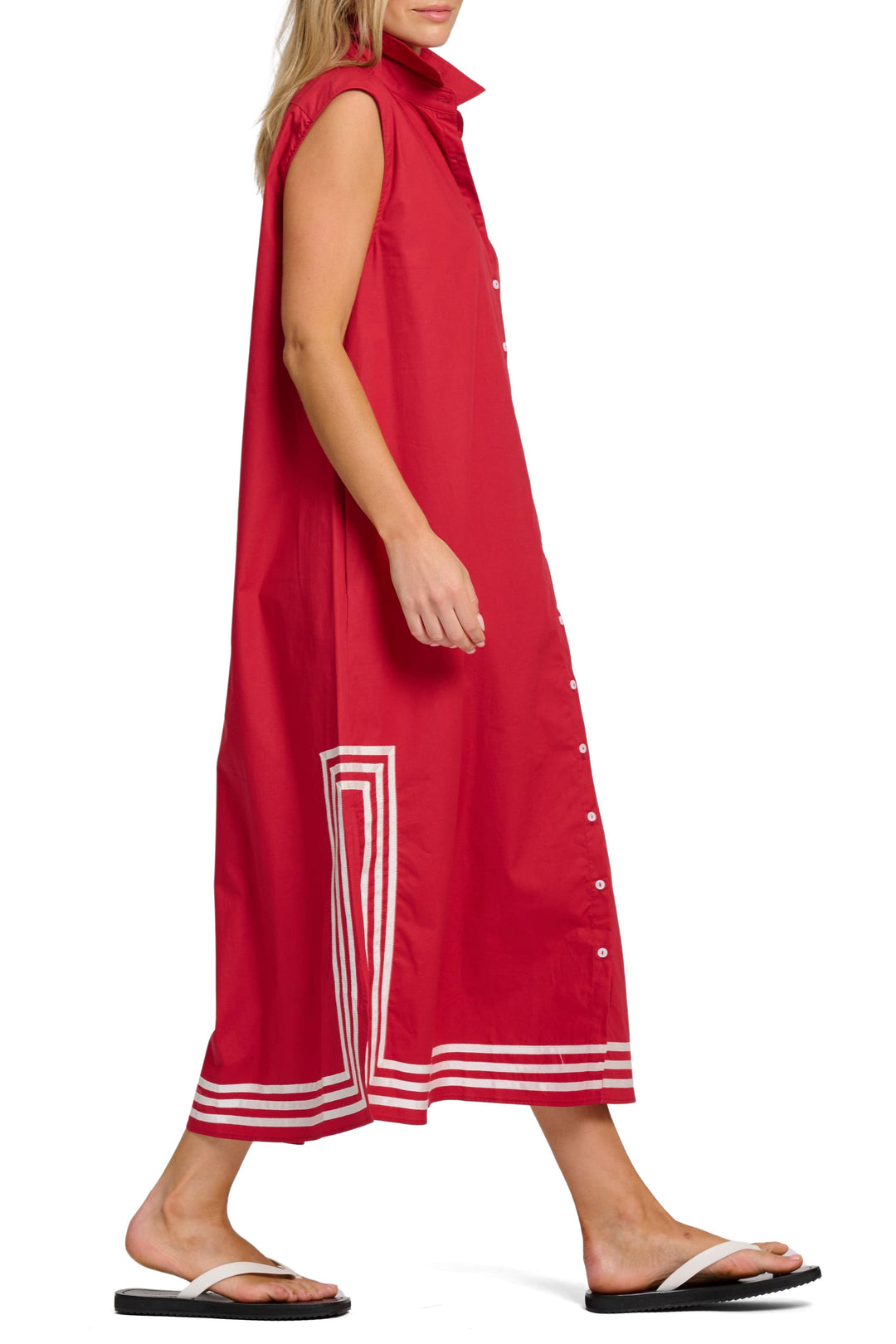 Cassie Long Shift Dress | Red