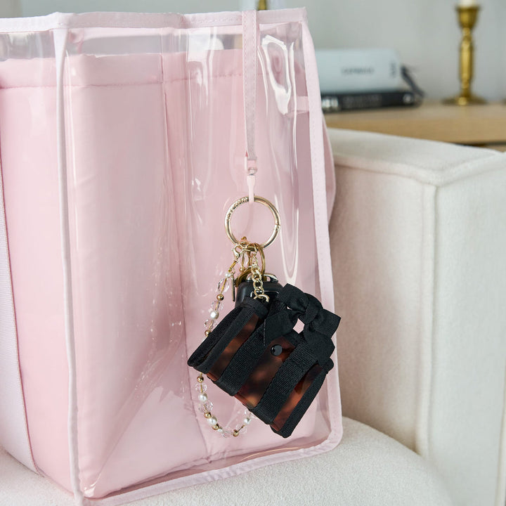 Jelly Tote Key Chain | Tortoise Shell Bow
