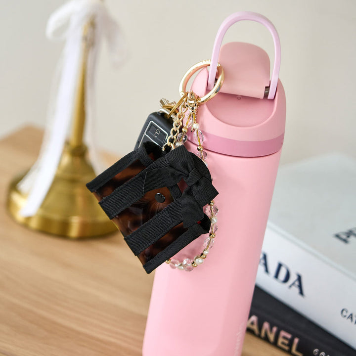 Jelly Tote Key Chain | Tortoise Shell Bow