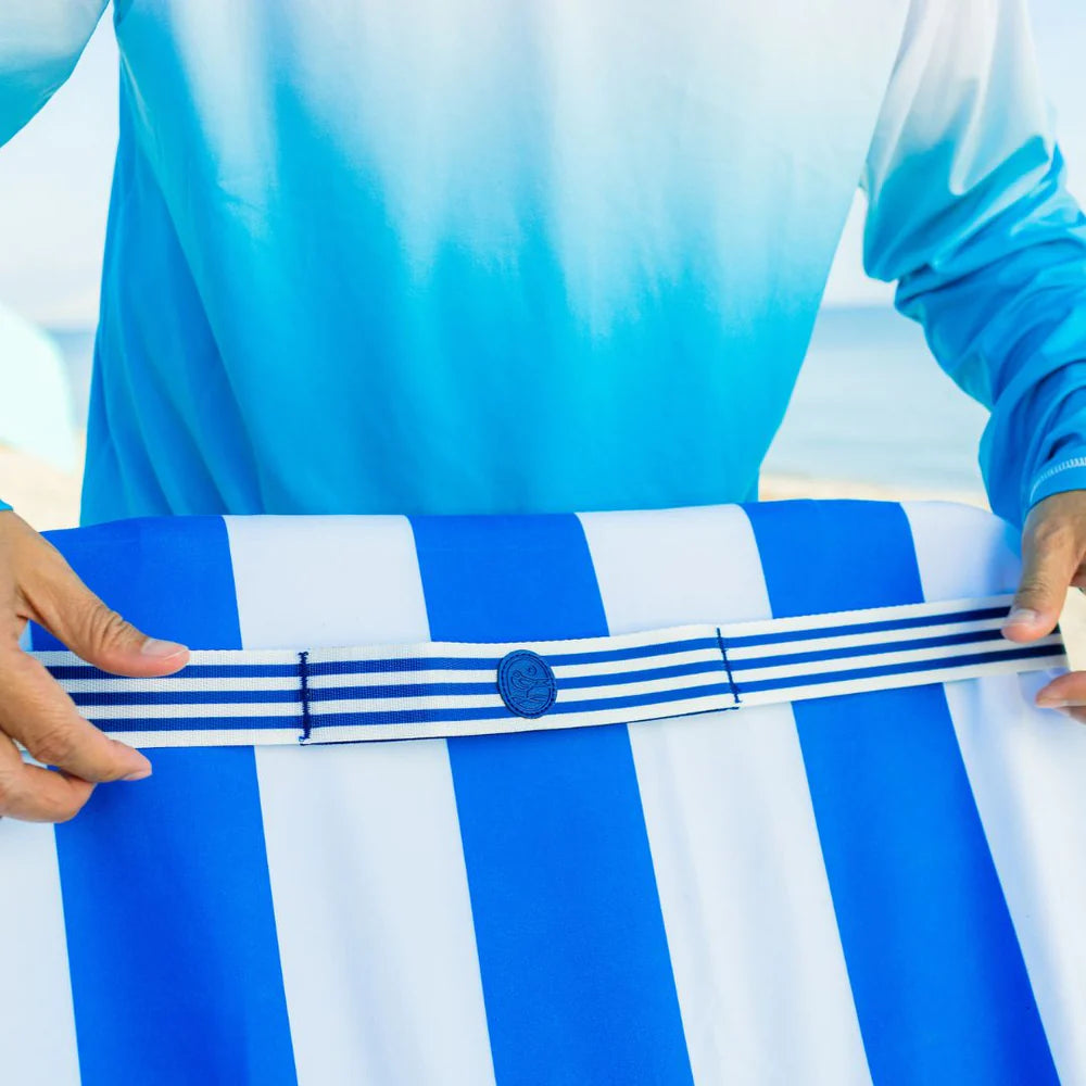 Towel Band Triple Blue Stripe