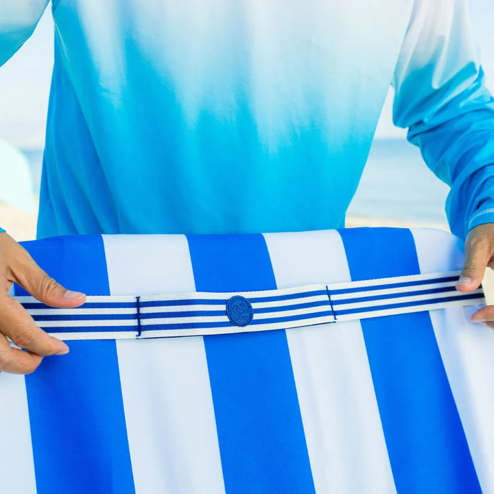 Towel Band Triple Blue Stripe