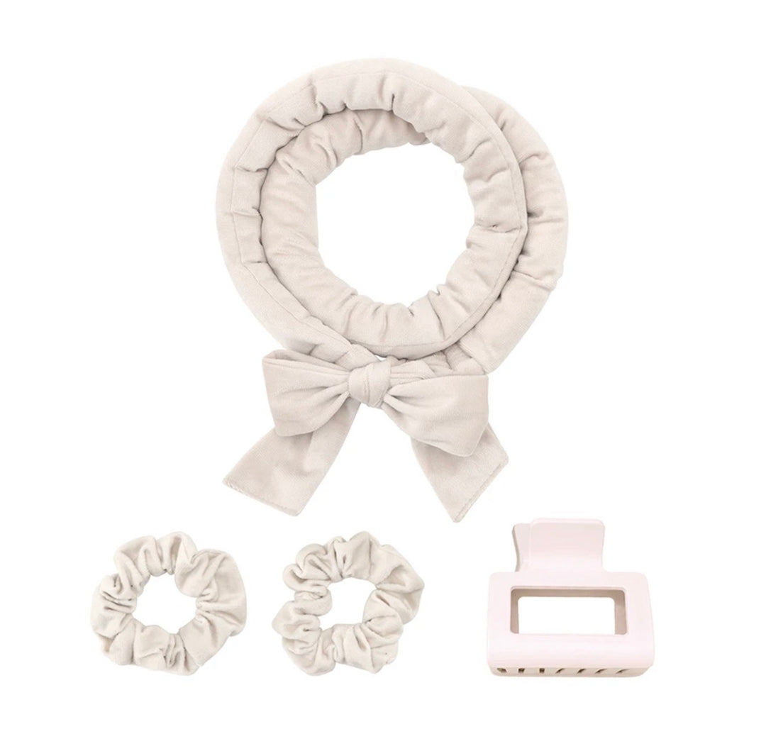 Bella Sleep &amp; Spa Velvet Heatless Curling Ivory