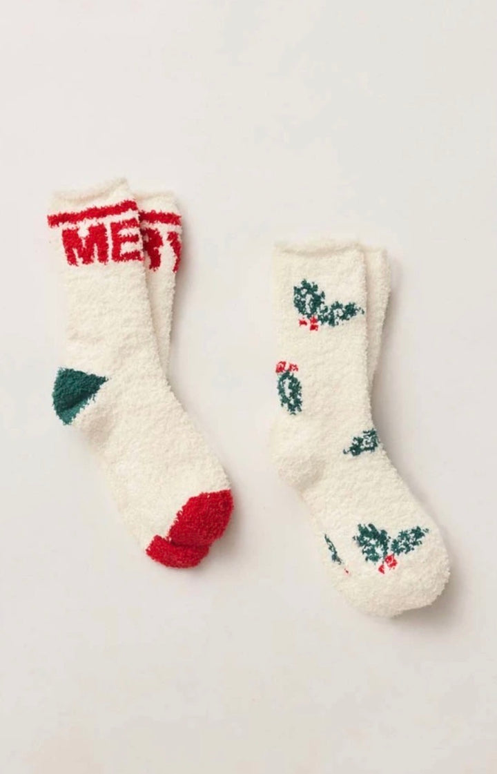 Z-Supply Merry Socks 2-Pack Vanilla Ice