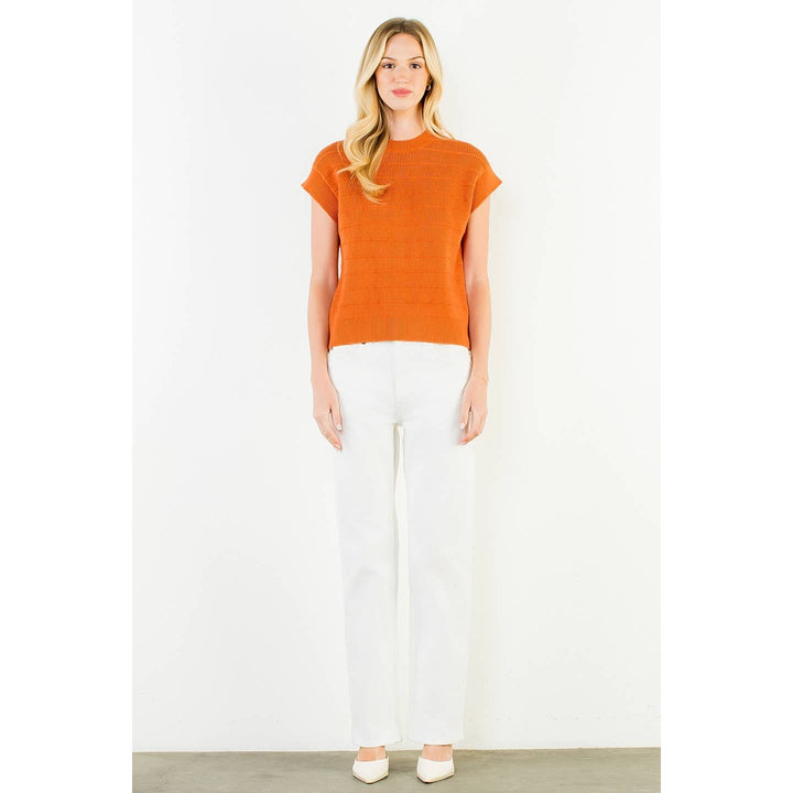Knit Vest Top | Rust