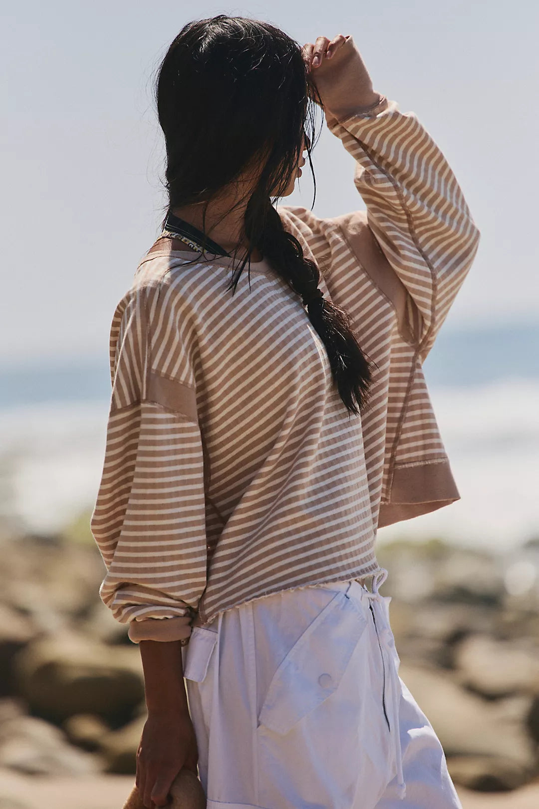 My Time Textured Layer Top / Sandy