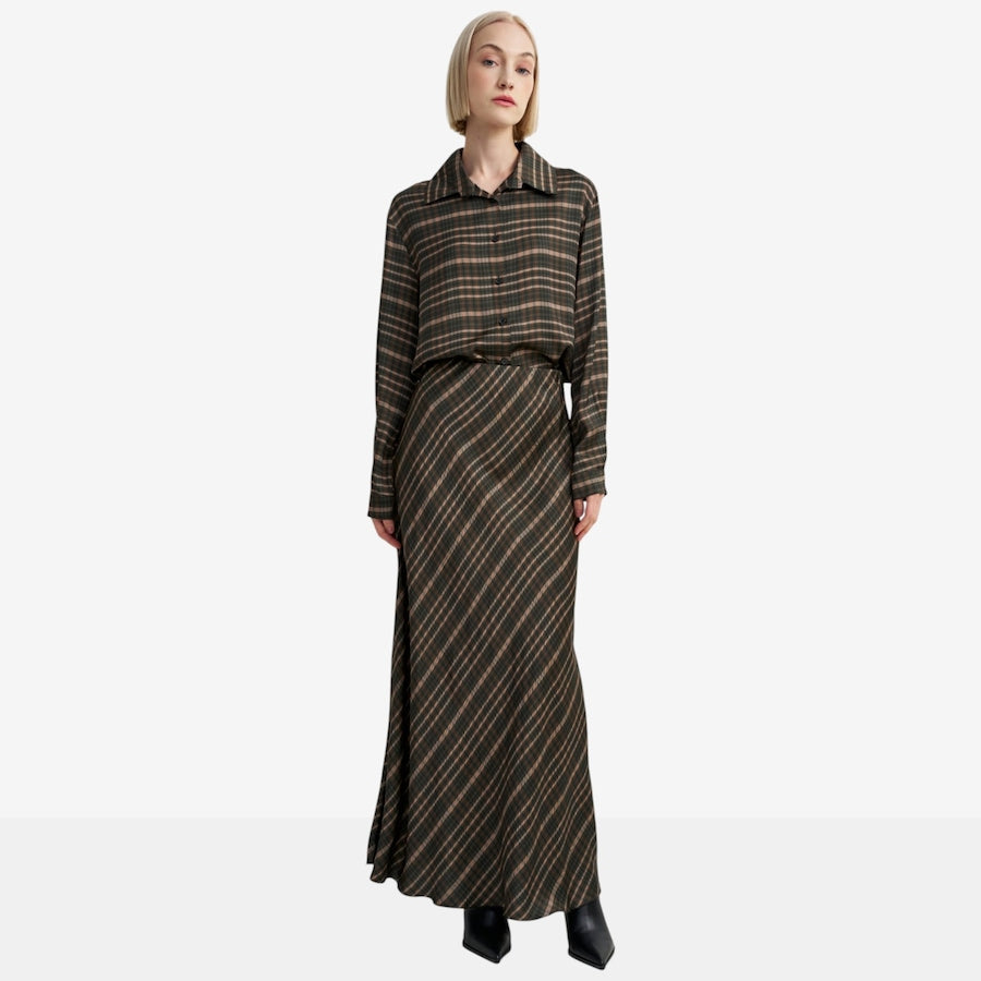 Meadow Skirt | Green Plaid