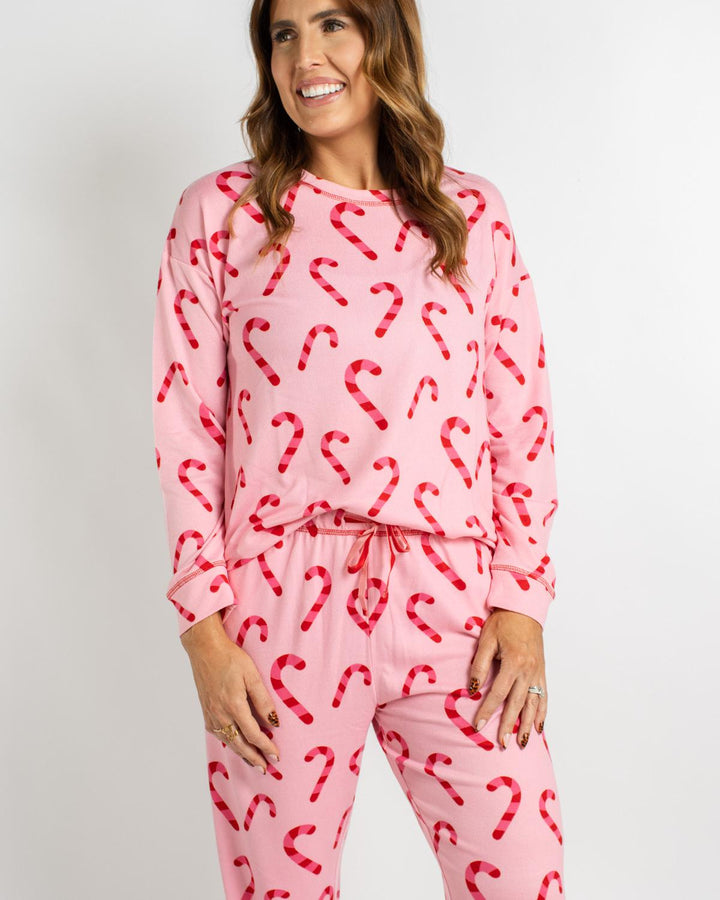 Royal Standard Candy Cane Wishes Lounge Set | Pink &amp; Red