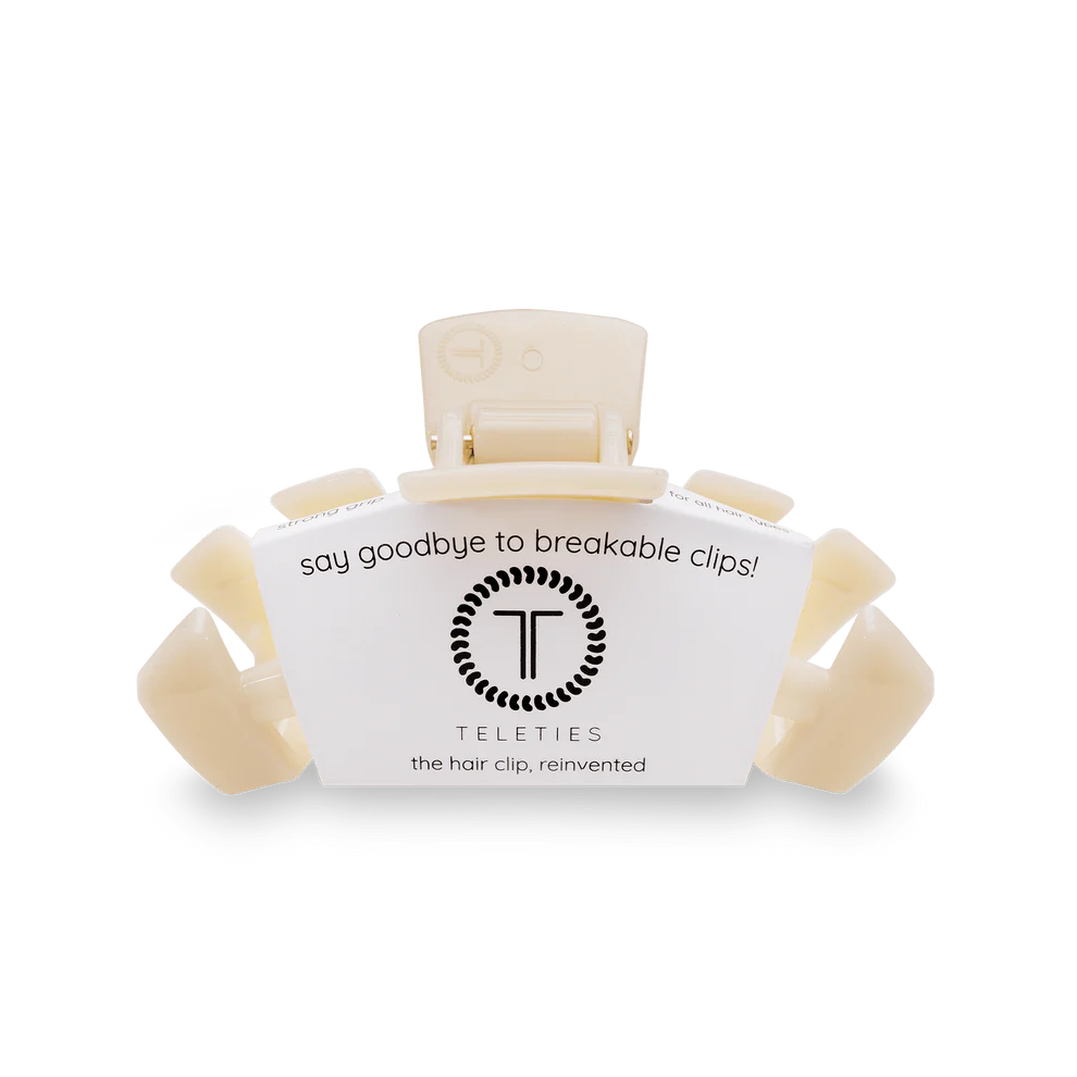 Teleties Classic Small Hair Clip Almond Beige