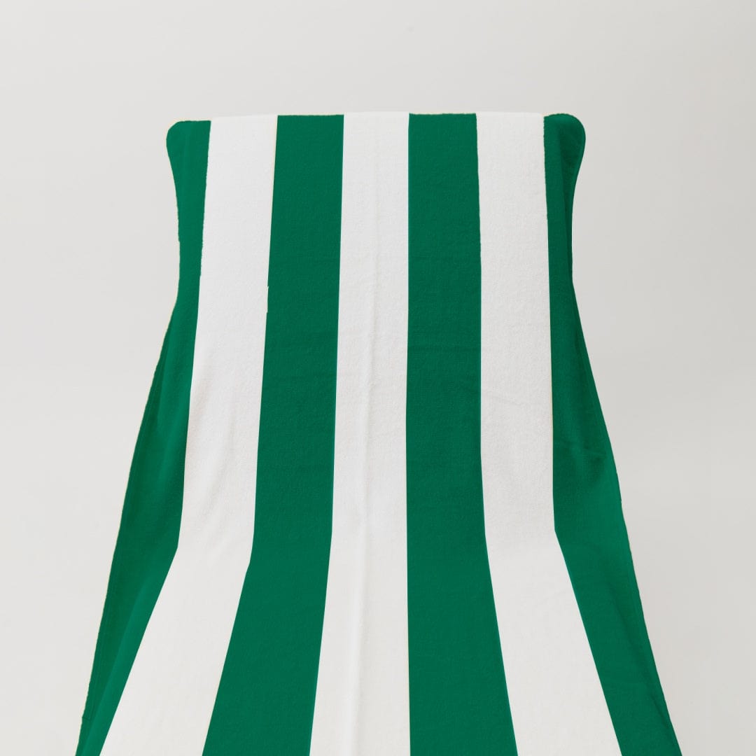 Weezie Pool Lounge Cover | Green Cabana Stripe
