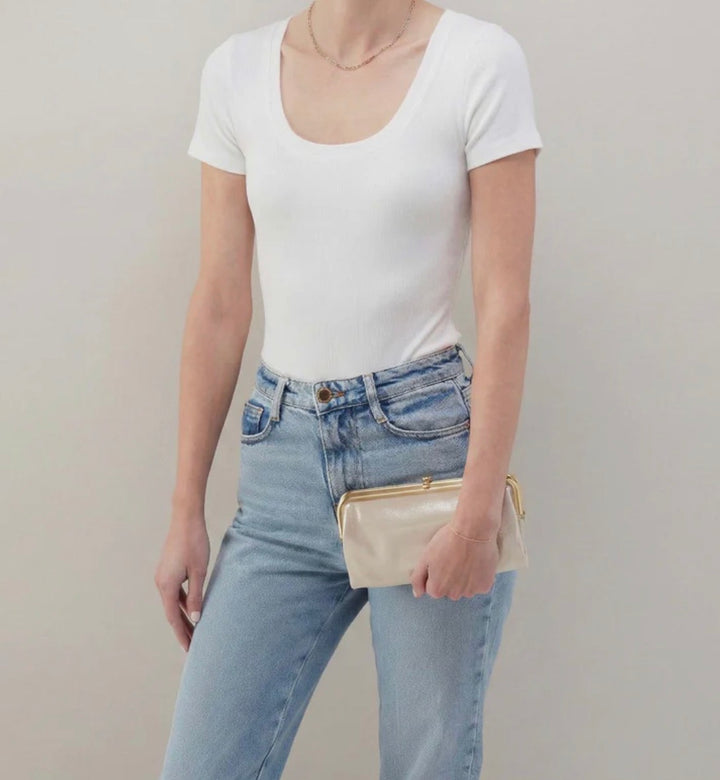 Lauren Clutch-Wallet | Sand Shimmer